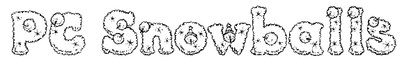 PC Snowballs font preview